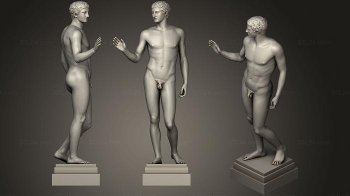 Статуи античные и исторические (Статуя 2, STKA_1485) 3D модель для ЧПУ станка